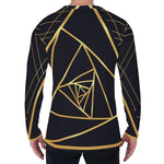 Rose Pyramid Print Men's Long Sleeve T-Shirt