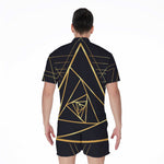 Rose Pyramid Print Men's Rompers