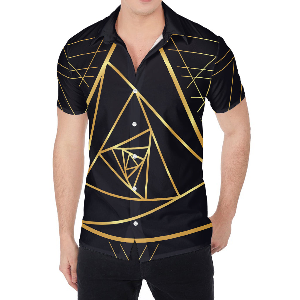 Rose Pyramid Print Men's Shirt