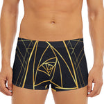 Rose Pyramid Print Men's Short Boxer Briefs