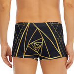 Rose Pyramid Print Men's Short Boxer Briefs
