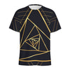 Rose Pyramid Print Men's Sports T-Shirt