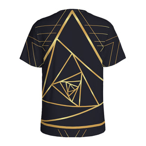 Rose Pyramid Print Men's Sports T-Shirt