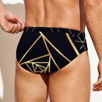 Rose Pyramid Print Men's Swim Briefs
