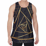 Rose Pyramid Print Men's Velvet Tank Top