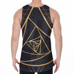 Rose Pyramid Print Men's Velvet Tank Top