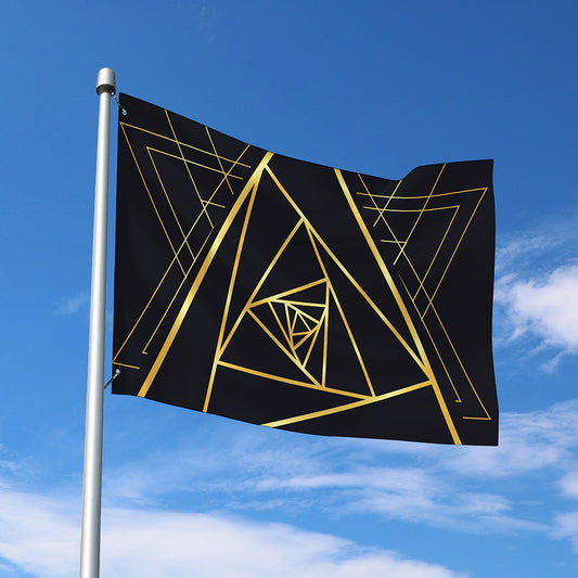 Rose Pyramid Print Polyester Flag