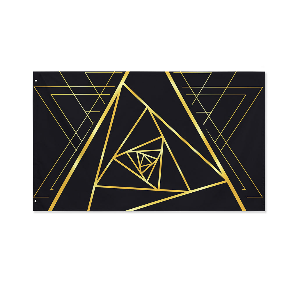 Rose Pyramid Print Polyester Flag