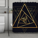 Rose Pyramid Print Polyester Shower Curtain
