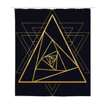 Rose Pyramid Print Polyester Shower Curtain