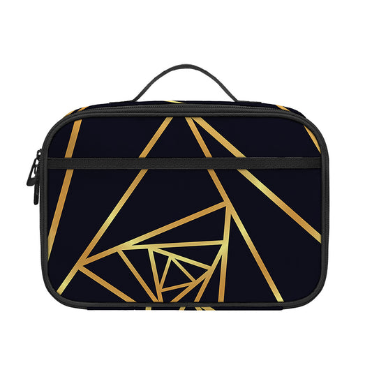 Rose Pyramid Print Portable Lunch Bag