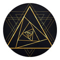 Rose Pyramid Print Round Blanket