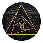 Rose Pyramid Print Round Blanket