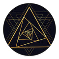 Rose Pyramid Print Round Floor Mat