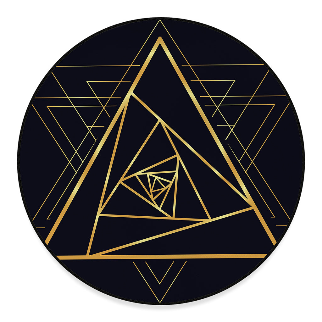 Rose Pyramid Print Round Floor Mat