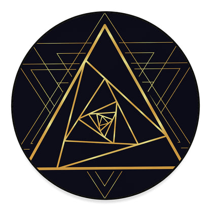 Rose Pyramid Print Round Floor Mat