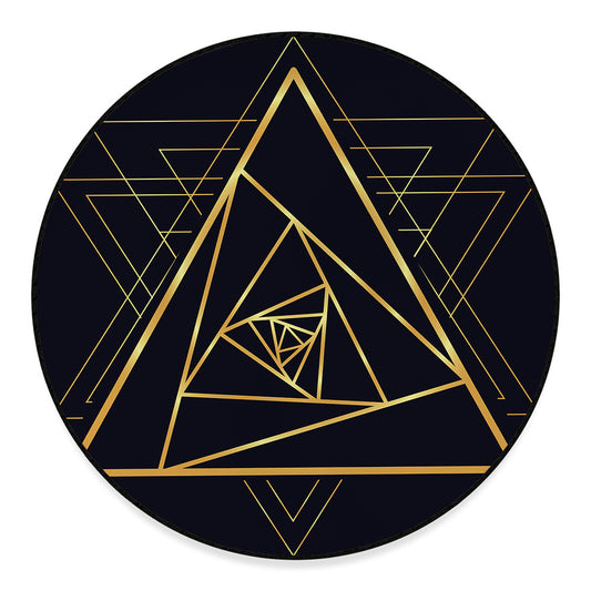 Rose Pyramid Print Round Floor Mat