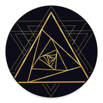 Rose Pyramid Print Round Floor Mat