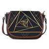 Rose Pyramid Print Saddle Bag