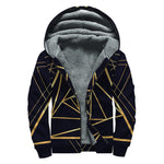 Rose Pyramid Print Sherpa Lined Zip Up Hoodie