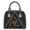 Rose Pyramid Print Shoulder Handbag