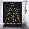 Rose Pyramid Print Shower Curtain