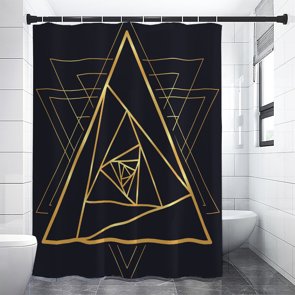 Rose Pyramid Print Shower Curtain