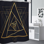 Rose Pyramid Print Shower Curtain