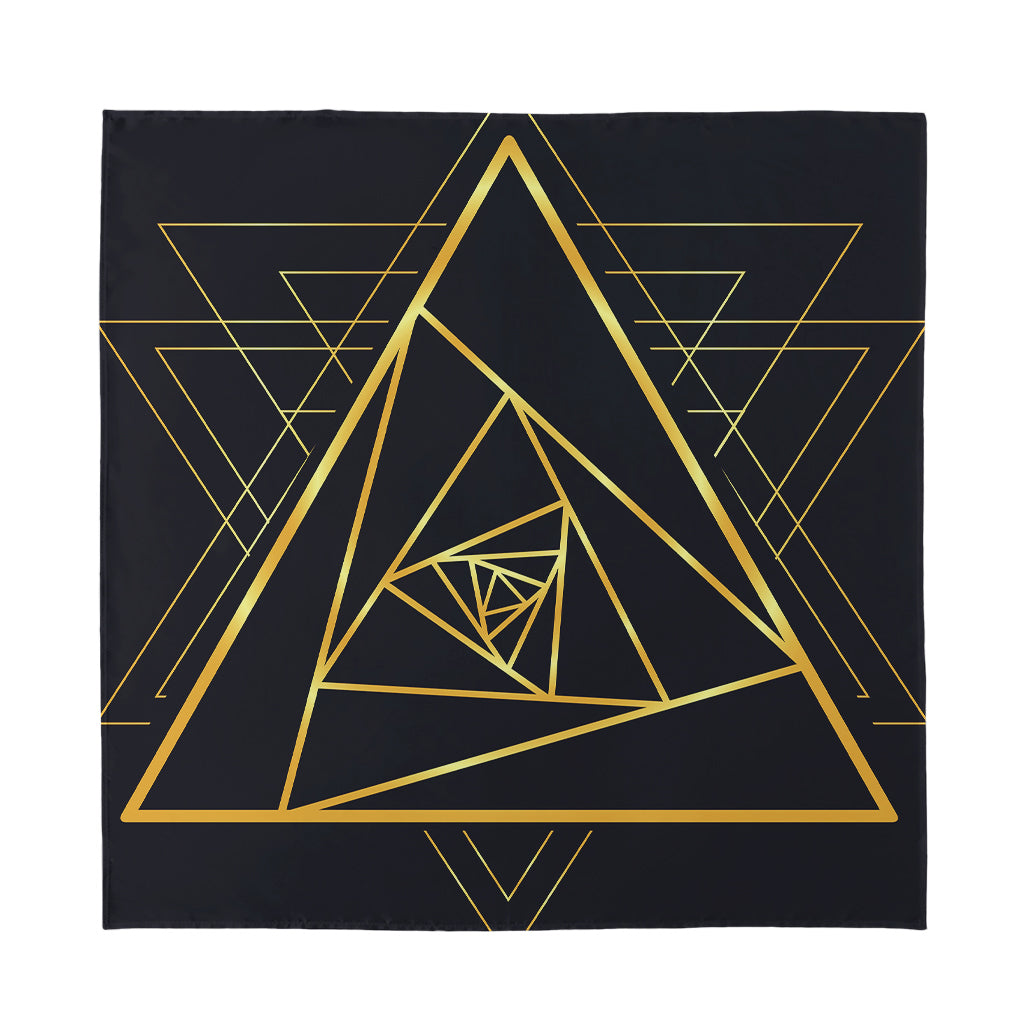 Rose Pyramid Print Silk Bandana