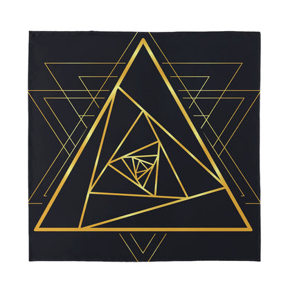 Rose Pyramid Print Silk Bandana