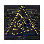 Rose Pyramid Print Silk Bandana