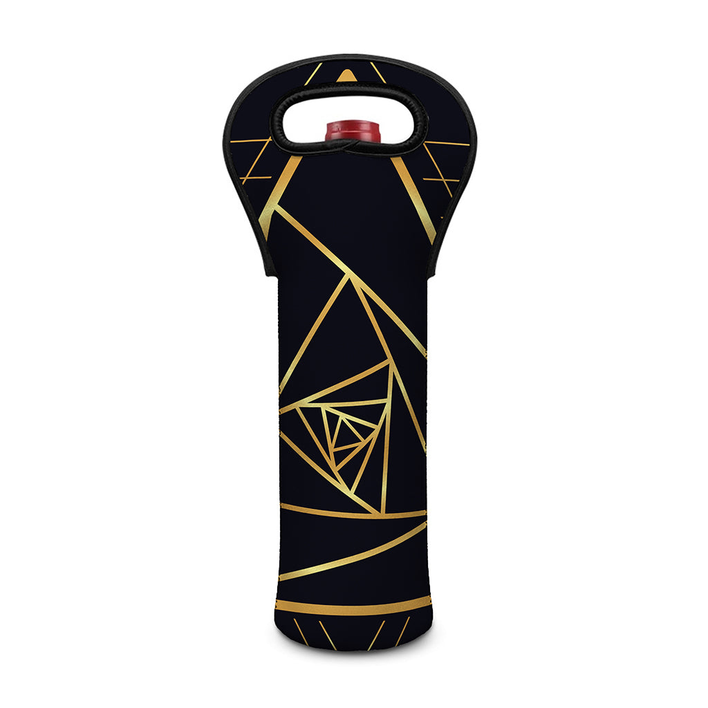 Rose Pyramid Print Single Neoprene Wine Tote