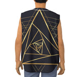 Rose Pyramid Print Sleeveless Baseball Jersey