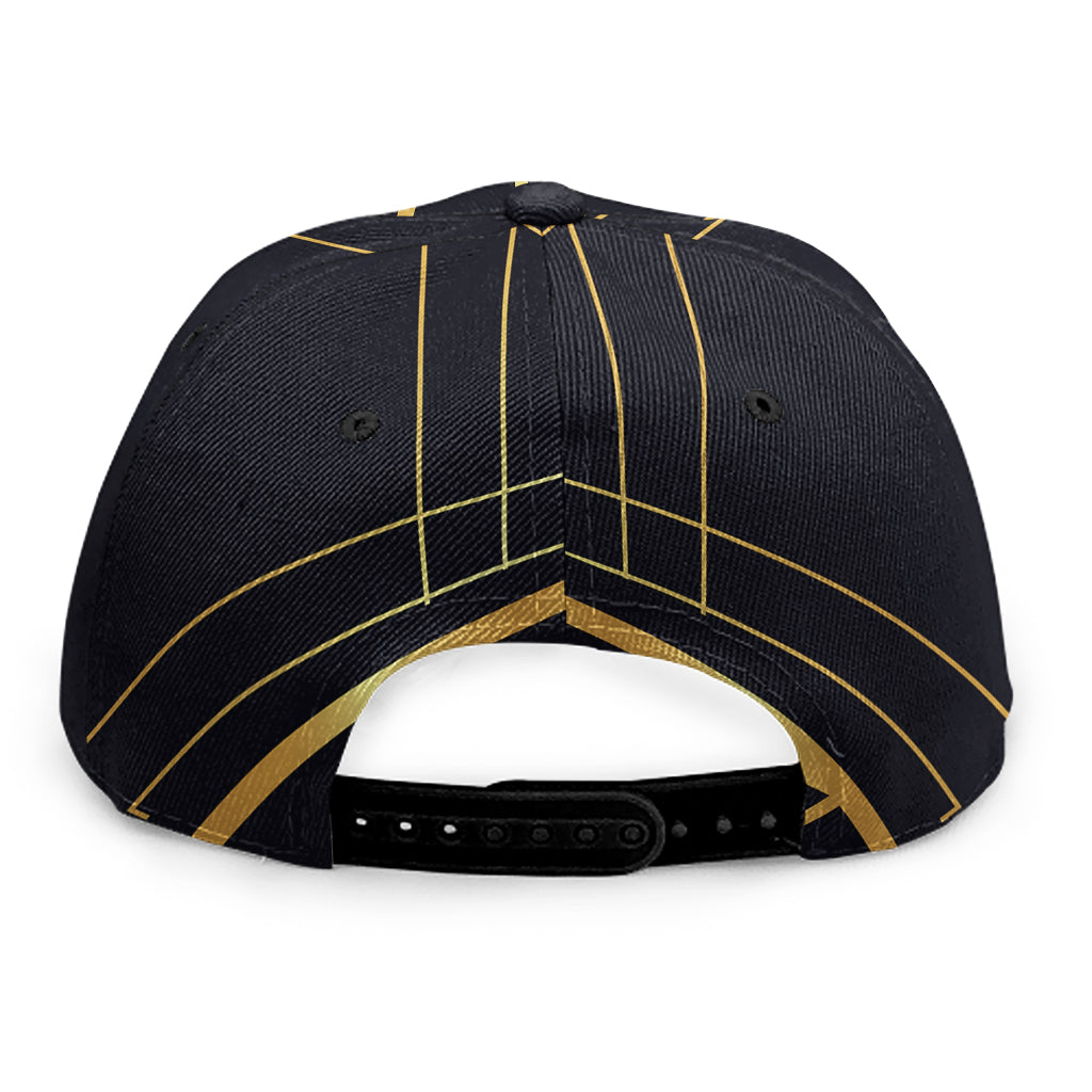 Rose Pyramid Print Snapback Cap