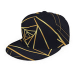 Rose Pyramid Print Snapback Cap