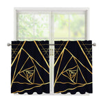 Rose Pyramid Print Tier Curtains