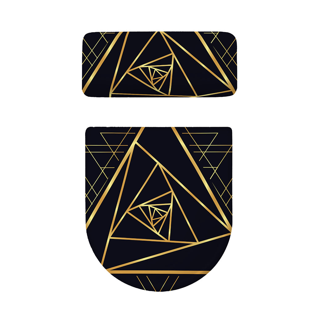 Rose Pyramid Print Toilet Lid And Tank Cover Set
