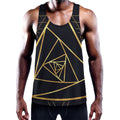Rose Pyramid Print Men's Workout Tank Top