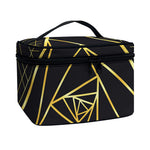 Rose Pyramid Print Travel Makeup Bag