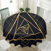Rose Pyramid Print Waterproof Round Tablecloth