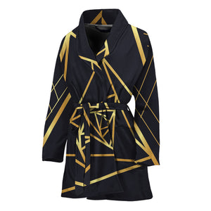 Rose Pyramid Print Women's Bathrobe