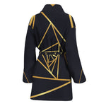 Rose Pyramid Print Women's Bathrobe