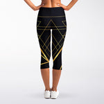 Rose Pyramid Print Women's Capri Leggings