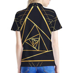 Rose Pyramid Print Women's Polo Shirt