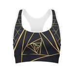Rose Pyramid Print Women's Sports Bra