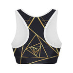 Rose Pyramid Print Women's Sports Bra