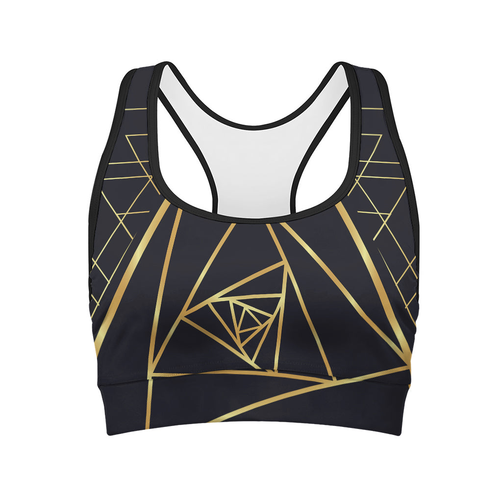 Rose Pyramid Print Women's Sports Bra