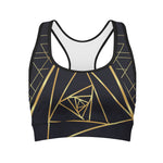 Rose Pyramid Print Women's Sports Bra