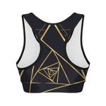 Rose Pyramid Print Women's Sports Bra