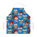 Rose Sugar Skull Pattern Print Adjustable Apron